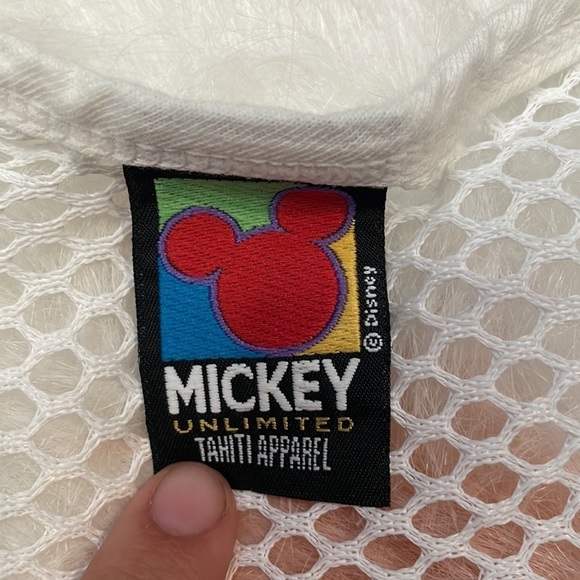 Disney Mickey Mouse Unlimited Vtg Wave Rider Swim Cover Up Tunic Mesh Women's - Picture 4 of 6